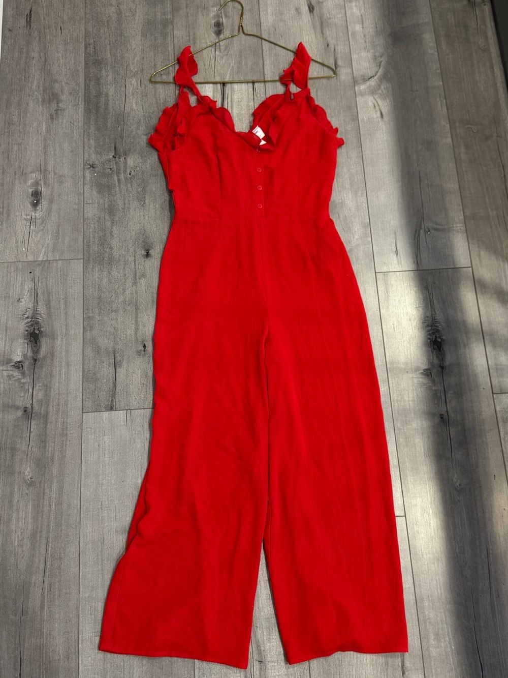 Women’s Red Sheer Jumpsuit